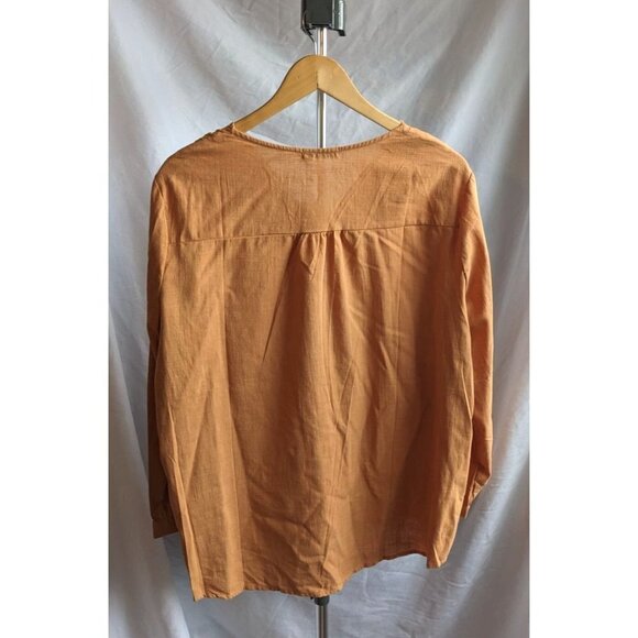 NWT CELLABIE Soft Orange Embroidered  Hi-Low Tunic Size 2XL - Picture 6 of 6